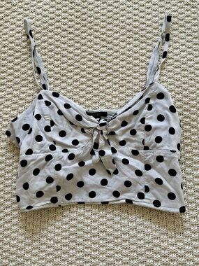 Forever 21 Polka Dot Cropped Tank Top
